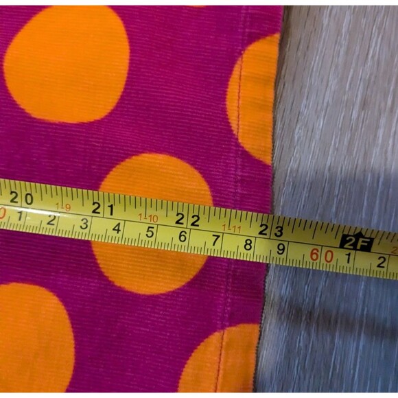 Vintage Oshkosh B'gosh Genuine Kids Pink Orange Polka Dot Corduroy Dress 5T - Picture 4 of 7